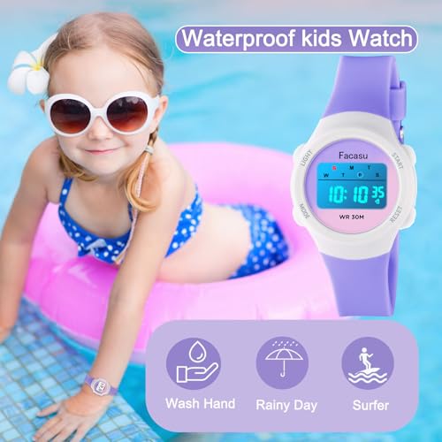 Image of Kids Digital Watch for Girls Boys,Children's Waterproof Colorful Light UP Outdoor Sport Watch with Stopwatch Alarm-Kids Gifts for Girls Boys