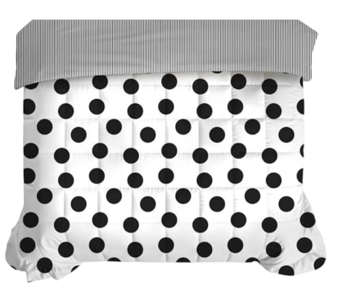 Camomilla Milano Home Trapunta matrimoniale, realizzato in raso di cotone 100% con stampa double face, misura 270x265 cm, imbottitura da 340 gr/mq, made in Italy art. Mon Amour
