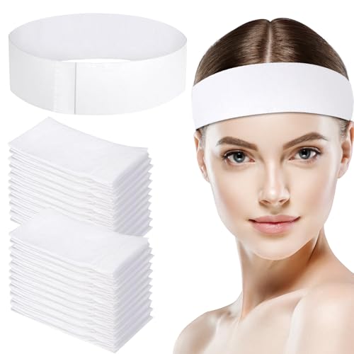 150 PCS Disposable Hairband for Women Non-woven Fabric Spa Headband for Makeup Travel Securing Hair during Facial