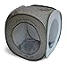 Feline Ruff Home Sweet Home Pop Up Cat Cube. A Collapsible Indoor Cat House. Covered Pet Bed Hideaway Cave for Dogs and Other Pets Too. (Pop Up Cube- Gray)
