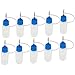 Newzoll 10 ml Clear Needle Cap Squeezable Bottle Plastic Dropper Bottles 10PCS Blue Cap