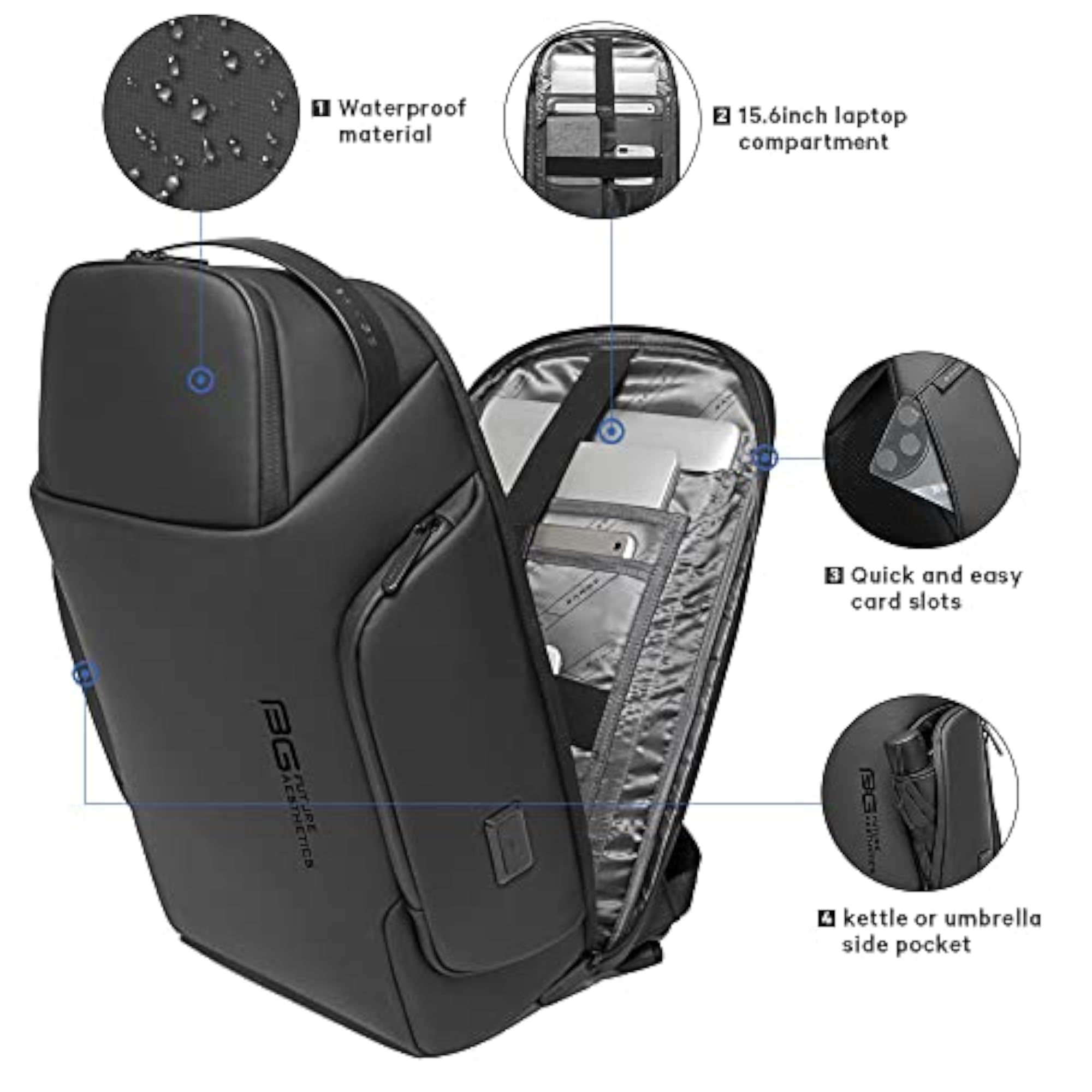 Smart Business Backpack with USB Charging Port