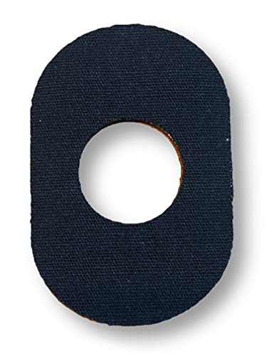 FixTape cinta transpirable para sensor Freestyle Libre 1 & 2 I Parche autoadhesivo cómodo para sensor de glucosa I Amigable con la piel e impermeable en diseños modernos I 7 piezas (Negro)