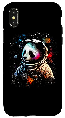 Iphone X/Xs Cute Panda Bear Astronaut Space Explorer Bear Lover, Boy Men Case #TOP23