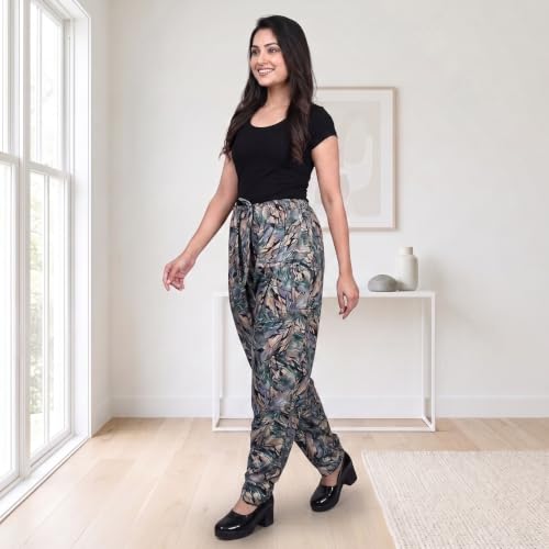 Image of FASHION GALLERY Women's Rayon Relaxed Fit Patiala Salwar with Full Length Drawstring Closure Type and Flexible Waist|Patiala Pant for Woman