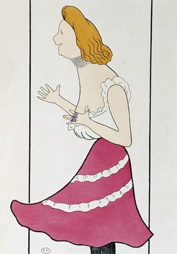 Poster Mademoiselle Cassive Dame De Chez Maxim Cappiello toile 60x90cm