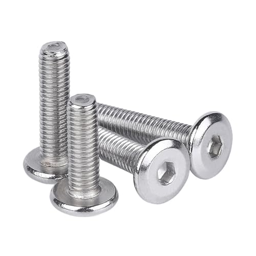 Inner Hex Screws Flat Bevel Hexagon Socket Machine Screw Bolt Fastening Nail(M8x35 5pcs)