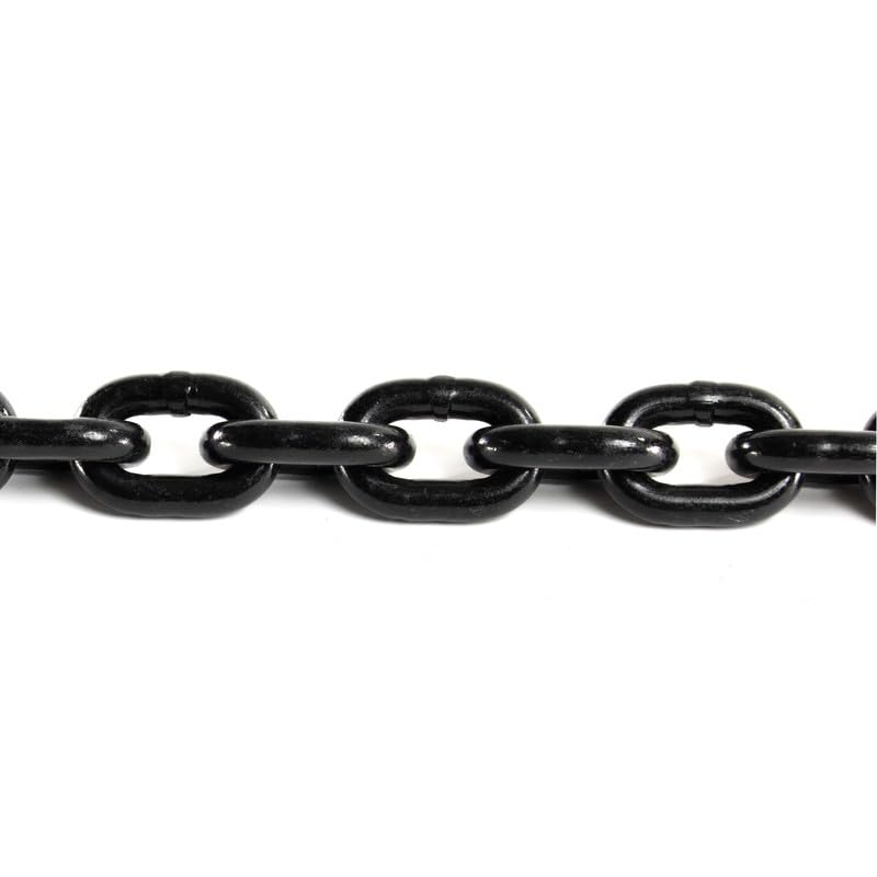 Catena di Sollevamento a 1 Braccio 6mm x 1m - Catena di Ancoraggio ad Alta Resistenza - Catena di gru Robusta Classe 8 con Gancio a Forcella