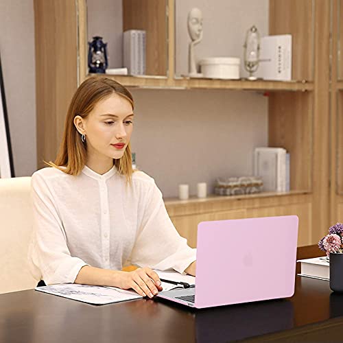 Image of MOSISO Compatible with MacBook Air 13 inch Case 2022 2021 2020 2019 2018 Release A2337 M1 A2179 A1932 Touch ID, Plastic Hard Shell Cover Compatible with MacBook Air 13.3 inch Case, Clear Pink