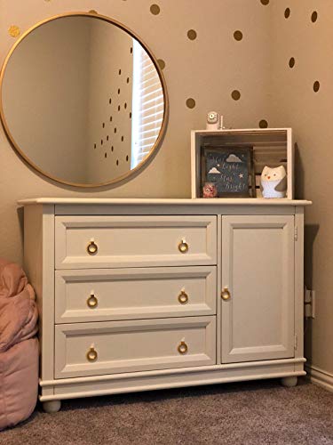 Myxekllo 6 Pcs Brushed Gold Cabinet Ring Pulls, Brass Furniture Drawer Pulls Hardware Cabinet Ring Kitchen Drawer Handles Rings #TOP4