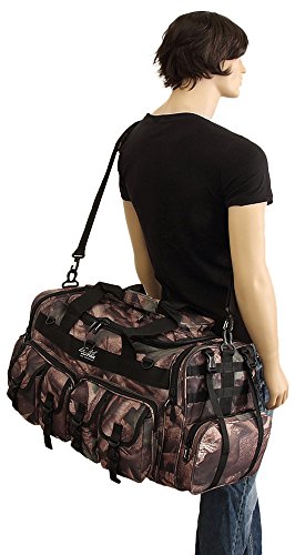 Npusa Mens Large 30" Inch Deer Hunter's Camo Duffel Duffle Military Molle Tactical Cargo Gear Shoulder Bag #TOP4