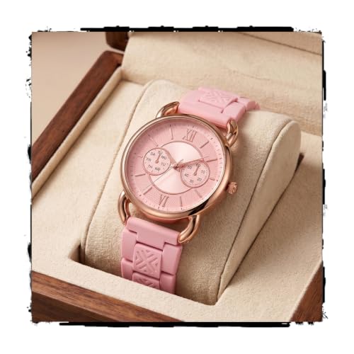 Image of Shocknshop Analog Women Watches Ladies Rose Gold Round Dial Metal Strap Wrist Watch for Woman and Girls -WCH196