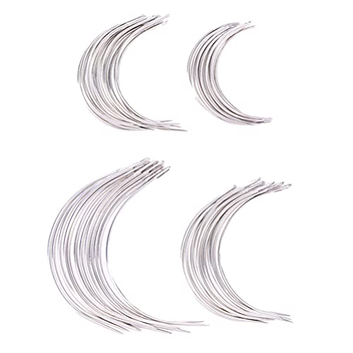 200pcs Curved Needle Big Eye Needle C Type Needle C Type Weaving Needle Sewing Needle