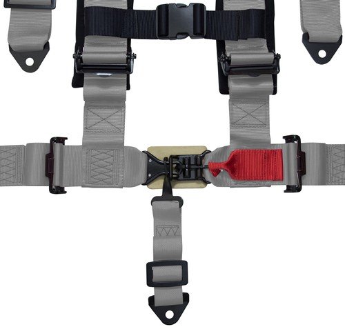 STV Motorsports 5 Point Universal Racing Seat Harness Latch and Link 2" Pads RH5.2H - for Off-Road Vehicles, UTV, Trucks (PAIR) (Gray) - Thumbnail 4