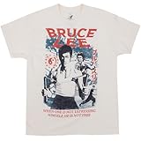 Ripple Junction Bruce Lee Marital Arts Collage Vintage Poster Men's Graphic T-Shirt Natural Large