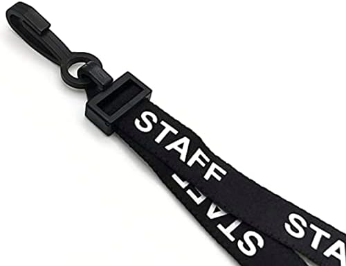 ID Card It ID Card Holder Staff Lanyard Neck Strap - Black (Pack of 20)