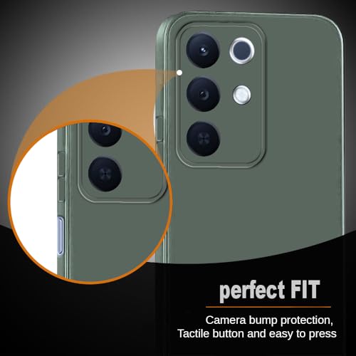 Image of Back Cover for Realme 15x 5G / C85 5G / Narzo 90x 5G | Full Camera Protection | Premium Liquid Silicon Case | Flexible Bumper Case for Realme 15x 5G / C85 5G / Narzo 90x 5G (Military Green)