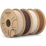 ELEGOO PLA 3D Printer Filament 4KG Oak Wood/Rosewood/Tan Birch/Teak Wood