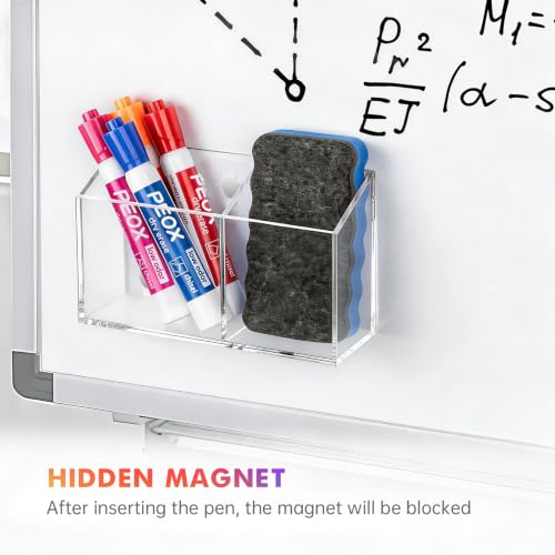 Magnetic Marker Holder for Whiteboard (Magnetic Upgrade), Two Compartments - image 4