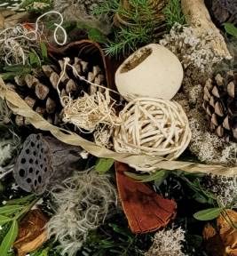 Grabschale mit echter Tanne - Winter, Gesteck Friedhof von Flora Trans