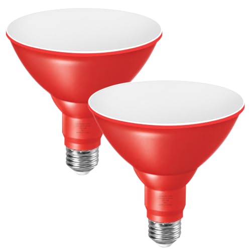PAR38 Dimmable Red LED Flood Light Bulb, 100W Equivalent Light Bulbs