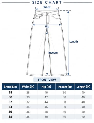 London Hills Men’s Relaxed Fit Baggy Jeans Dark Blue - Image 5
