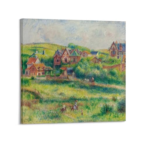 Toile de maître Renoir Le Chalet De Blanche Pierson, décoration murale d'exception 50 x 50 cm