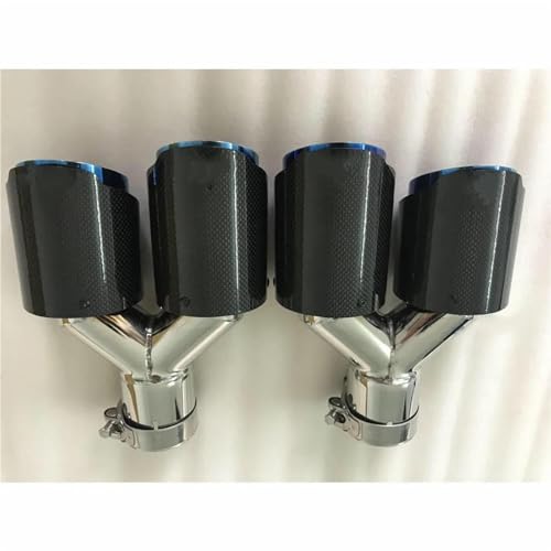 Embout d'échappement double en inox pour modification look sport de votre véhicule 66-101mm