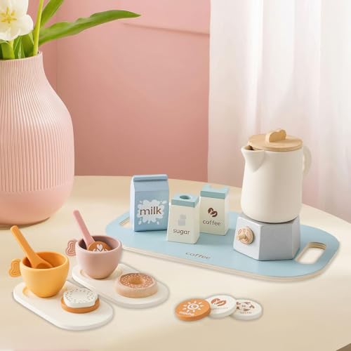 Service à thé en bois pour petites filles : le cadeau d'anniversaire idéal - 7