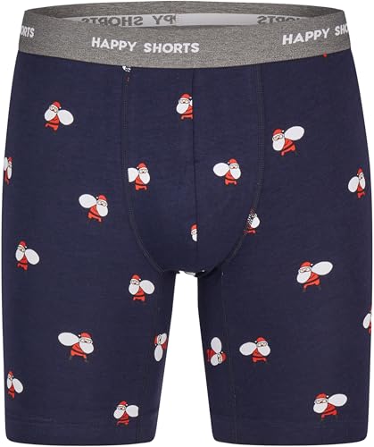 2x Pack Mens Cotton Jersey Boxer Brief with Christmas Motifs Gift2