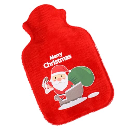 PLUSHCEWT 200 ml Weihnachten Kleine Wärmflasche Mini-Wärmbeutel für Frauen Kinder Weihnachtsmann Rentier Gummi Wasserbeutel Wiederverwendbar...