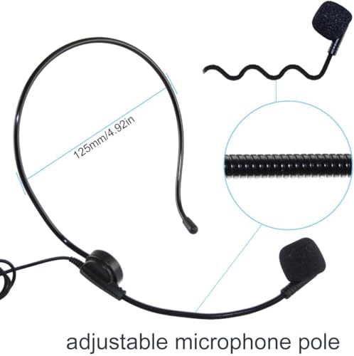 Image of Drumstone (𝗦𝗽𝗲𝗰𝗶𝗮𝗹 𝗘𝗱𝗶𝘁𝗶𝗼𝗻 + 𝟱-𝗬𝗿 𝗪𝗮𝗿𝗿𝗮𝗻𝘁𝘆 Professional Wired Headband Microphone: Noise-Cancelling, Amplified Clear Sound, Durable for Teaching, Gaming & Recording!