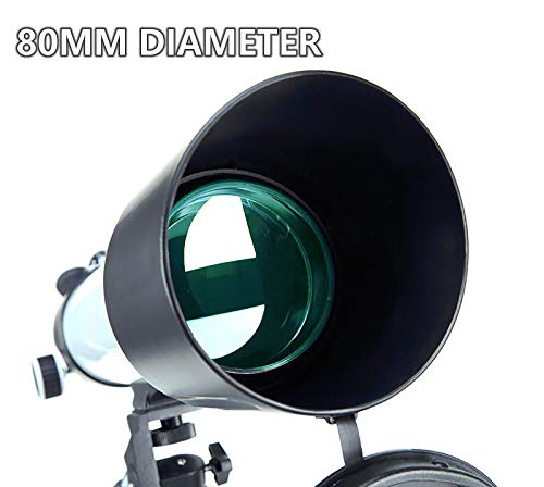 Telescopio astronómico refractor 80 mm con trípode ajustable miniatura 3