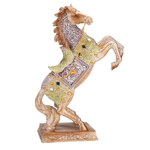 Estatua de Caballo Saltando de Resina Colorida 13'' miniatura 1