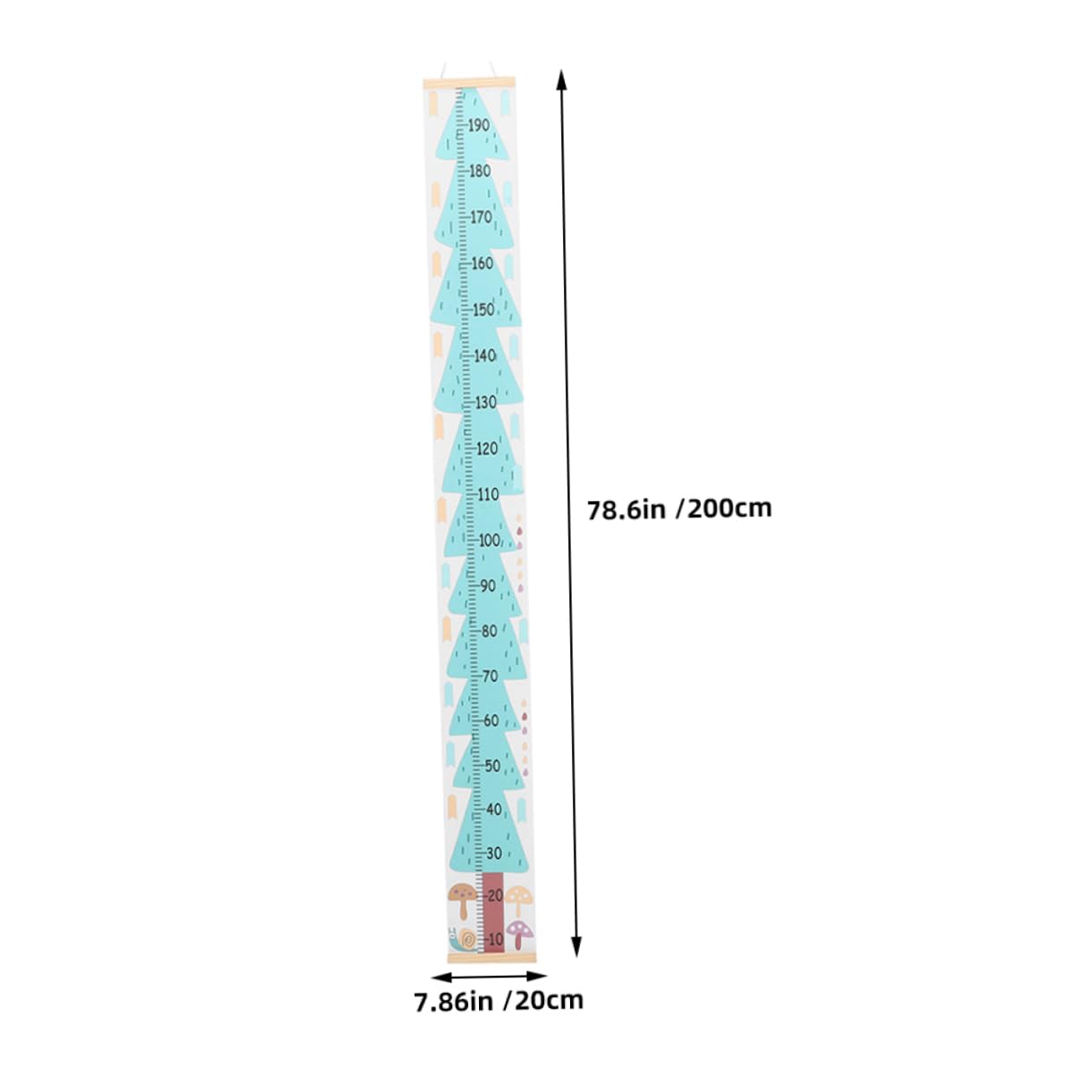 YARNOW 2pcs Growth Chart Ruler Minimalist Height Measurement Wall Decor for Nursery Playroom Artistic Height Tracker for Boys Christmas Tree Design