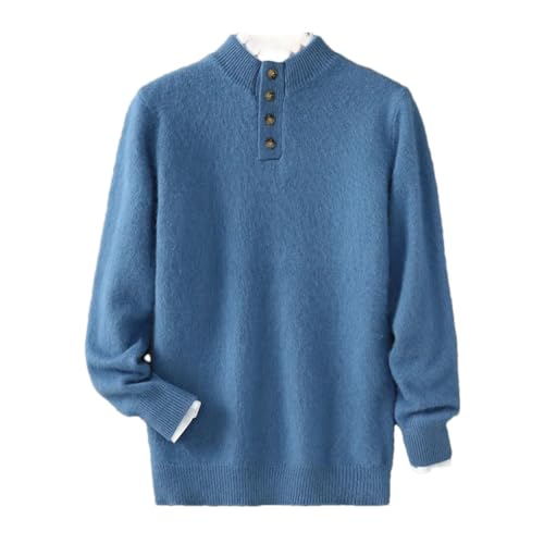 Men's Stand Collar Half-Breasted Warm Knitted Sweater