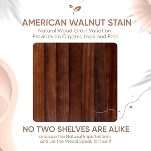 Homeforia Walnut Floating Shelves 30 Inches Long Premium Solid Wood Long Walnut Floating Shelves for Living Room Heavy Duty Bracket 30 x 65 x 175 inch Set of 2