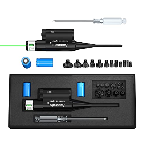 Tyseam Universal Laser Bore Sight Kit For .177 To 12Ga Multiple Caliber Hunting, Rifles Pistol Barrel Laser Boresighter Kit For Zeroing Scopes, Optics & Iron Sight #TOP6