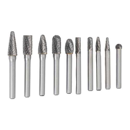 Set de 10 fresas rotativas de carburo para metal y madera miniatura 4