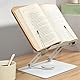 OVNSHVN 360° Drehbarer Basis-Buchständerhalter zum Freihändigen Lesen, Faltbarer Buchständer mit Büroklammern, Holzplattenständer, Langlebig, Einfache Installation