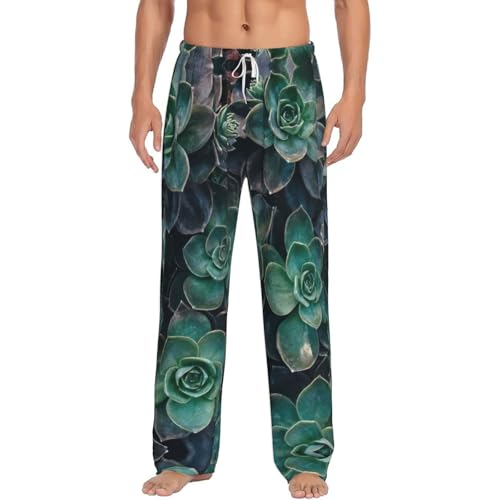 Pantalon pyjama homme succulentes en flanelle pour moments détente