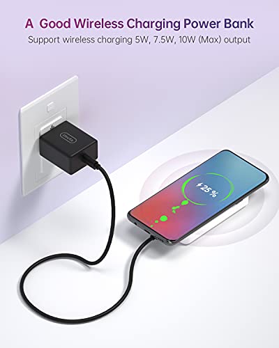 Imuto Wireless Power Bank 18W Pd, Wireless Portable Charger 5000Mah, Usb C Power Bank With Qc 3.0, 10W Wireless Charging Compatible With Iphone 12/Pro/Max/Mini 11/11 Pro/, Samsung S10,S9 #TOP5