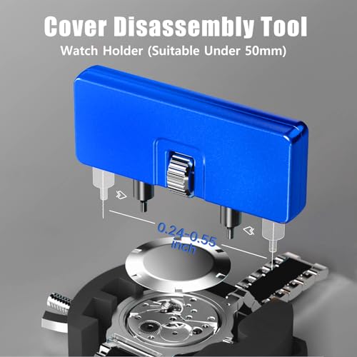 Image of EasyTime Watch Battery Replacement Kit: Professional Watch Repair Tools Set | Complete Watch Back Remover & Case Opener Tools - Easy to Repair Your Watch with Instructions - No Extra Help or Cost Needed