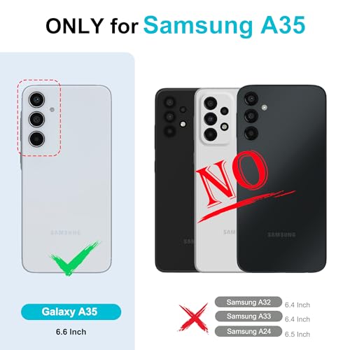 Kuafcase for Samsung A35 5G Case, 4 Card Slots Flip Wallet Kickstand Shockproof Protective Phone Case for Samsung Galaxy A35 5G, Black Kuafcase for Samsung A35 5G Case, 4 Card Slots Flip Wallet Kickstand Shockproof Protective Phone Case for Samsung Galaxy A35 5G, Black