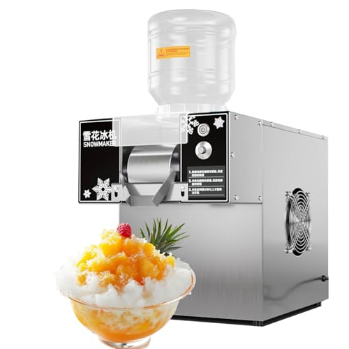 Commercial Snowflake Ice Maker, Electric Shaved Ice Machine for Kakigori, Adjustable Speed, Produces 180kg Snow Ice, Perfect for Korean Desserts and Hawaiian Treats