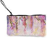 Yuanmeiju Frühlingsblumen Damen Leinwand Geldbörse Mini Geldbörse Beutel-Kartenhalter Telefon Brieftasche Aufbewahrungstasche Lässige Tagesrucksäcke