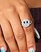 Disney The Nightmare Before Christmas Womens Ring Size 7 - Sterling Silver and Cubic Zirconia Jack Skellington Ring - The Nightmare Before Christmas Jewelry
