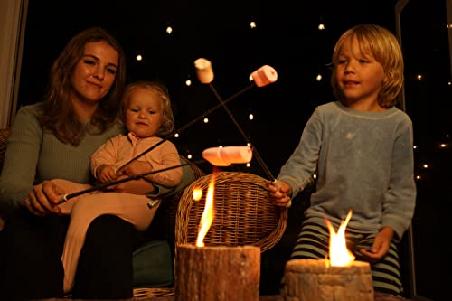 Weyland Tabletop Fire Pit Bowl With Roasting Sticks - Mini Fireplace Indoor/Outdoor Personal Portable Table Top Smores Maker Firepit - Small Concrete Bonfire For City Patio Isopropyl Alcohol Fuel #TOP6