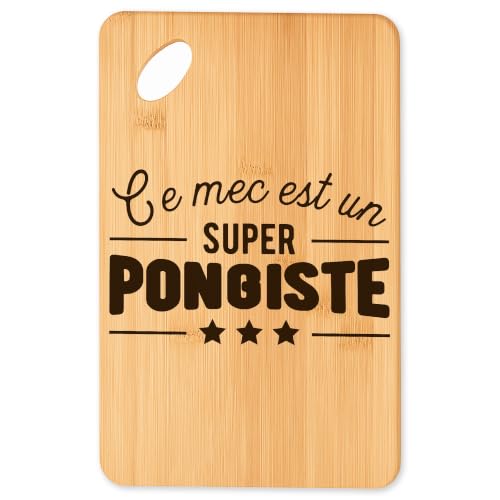 Planche à découper ping pong originale pour apéritif réussi