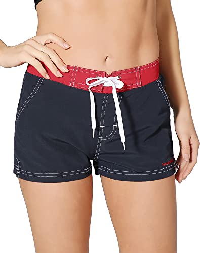 Image of Women Quick Dry Swimwear Trunks Sports Board Shorts with Soft Briefs Inner Lining